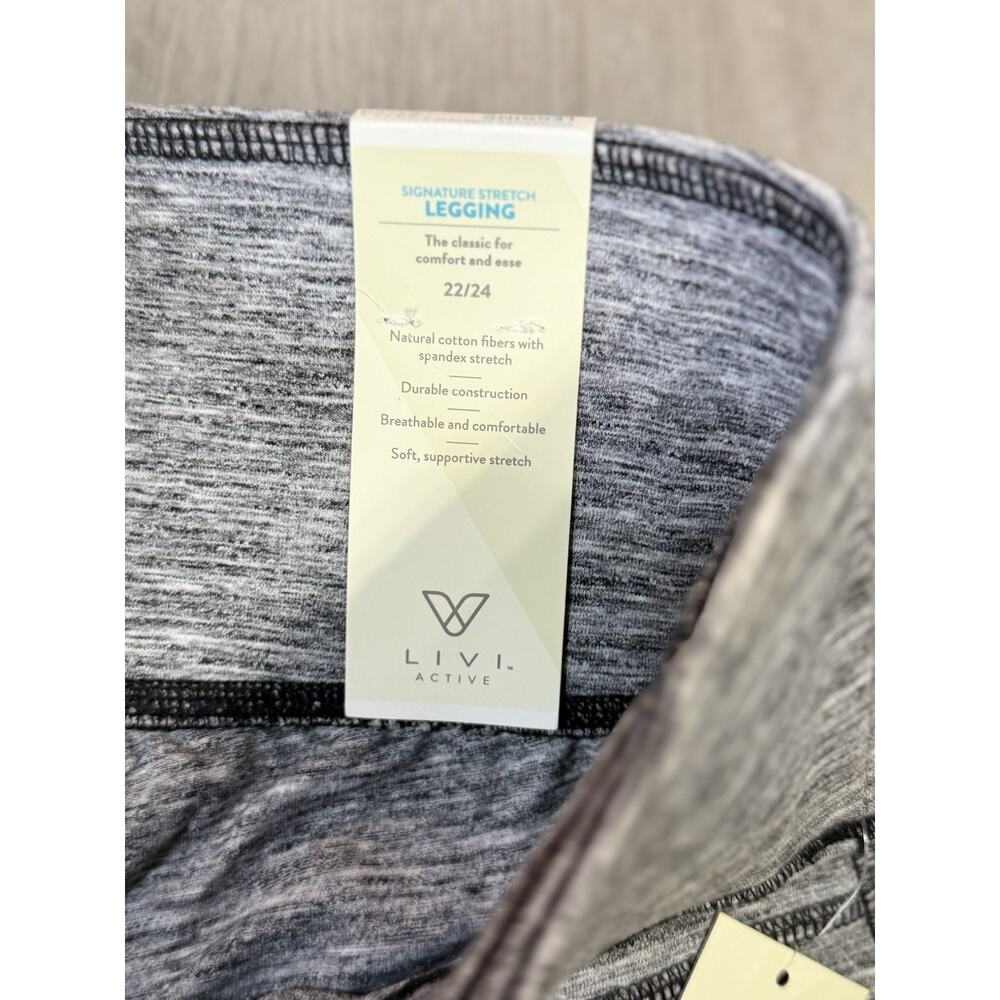 LIVI Active Lane Bryant Signature Stretch Legging Women 22/24 Mesh Side NWT - Picture 5 of 12